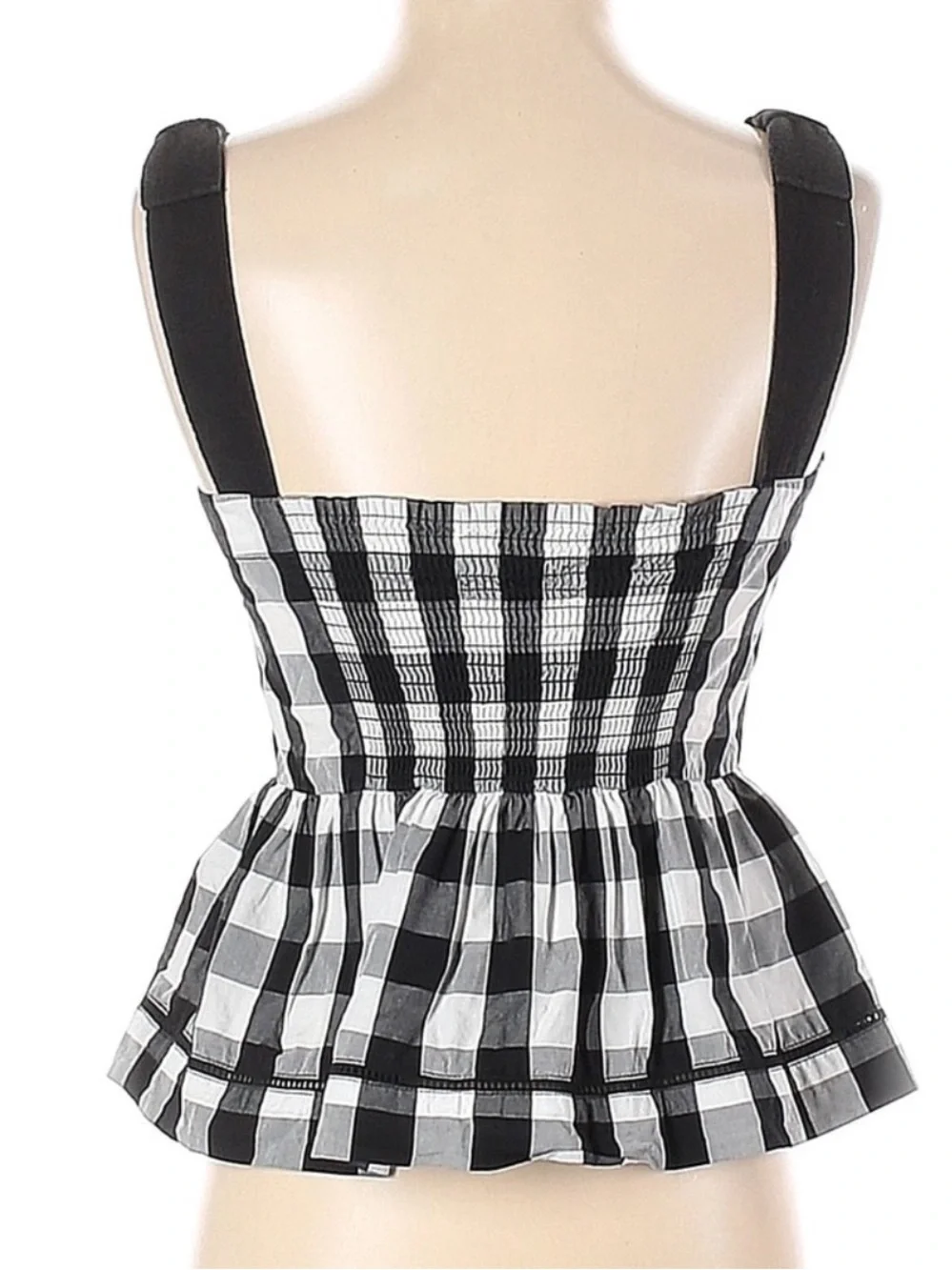 Kate Spade Broome Street gingham peplum tank top Size 0